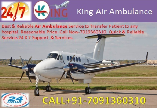 King Air Ambulance Services from kolkata to Delhi
